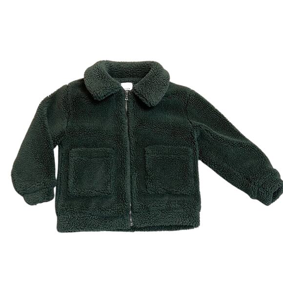 Elodie Nordstrom Girls Sherpa Jacket Green Small Size 6-7 - Picture 1 of 4